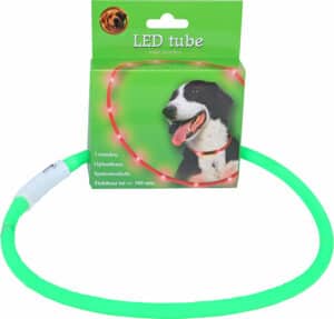 LED tube halsband Usb Oplb. Groen 20-70 cm