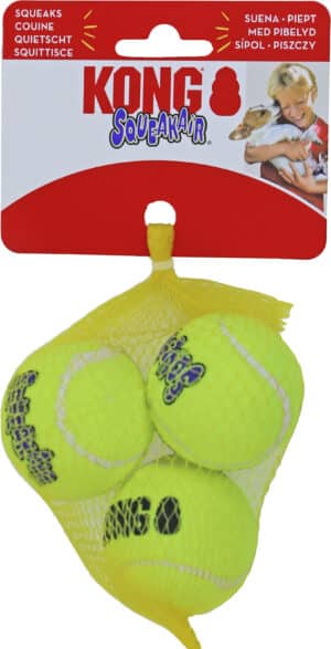 Kong Hond Tennisbal Met Piep Small (3 Stuks)