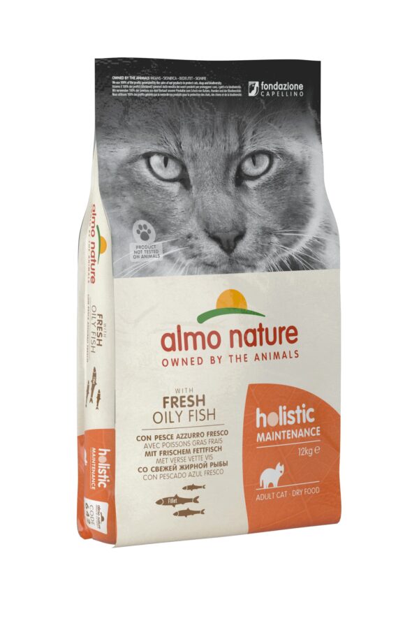 Almo Nature Nat & Droogvoer Holistic Kat Vette vis 12 kg