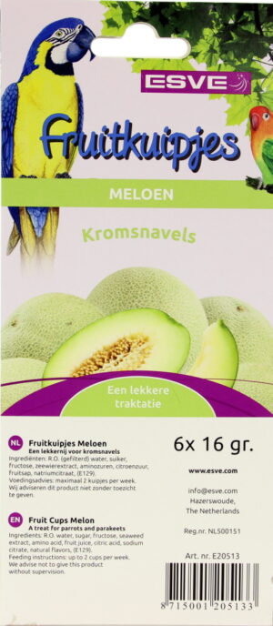 ESVE Fruitkuipjes Meloen 6 st