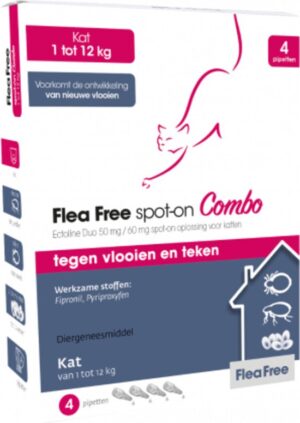 Flea Free spot-on combo kat 2pip