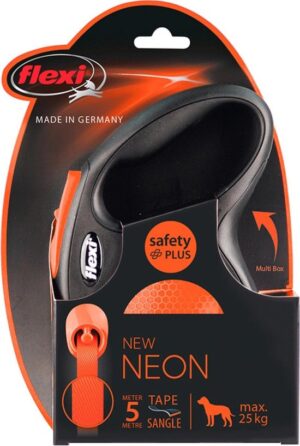 Flexi rollijn new neon tape s oranje 5mtr 1st