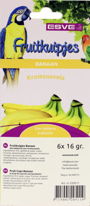 Fruitkuipjes Banaan 6 st