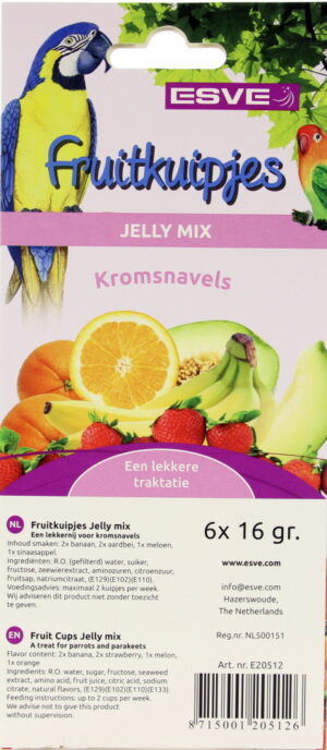Fruitkuipjes Jelly Mix 6 st