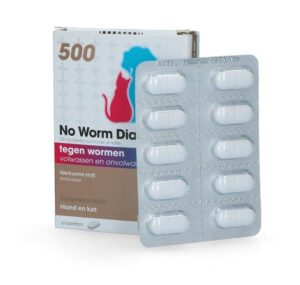 No Worm Diacur ontwormingstabletten nr 500 10tabl