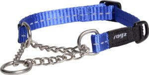 Rogz tility control chain halsband m blauw