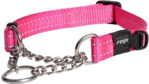 Rogz Uility chain halsband XXL roze