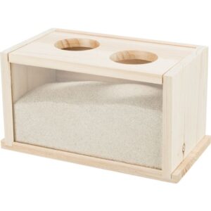 Trixie Zandbad, muizen/hamsters, hout 22 × 12 × 12 cm
