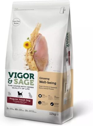Vigor&Sage dog adult large well-being ginseng 12kg