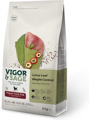 Vigor&Sage dog adult regular weight control lotus leaf 2kg