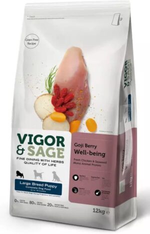 Vigor&Sage pup large well-being goji berry 12kg