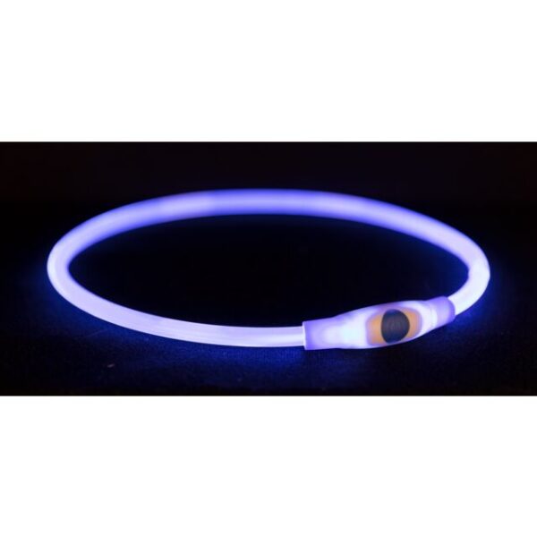 Trixie Flash lichtgevende band USB S–M: 40 cm/ø 8 mm, blauw
