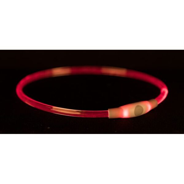 Trixie Flash lichtgevende band USB S–M: 40 cm/ø 8 mm, rood