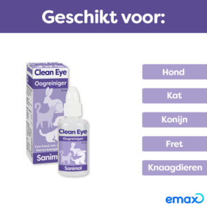 Sanimal clean eye oogreiniger hond/kat 30ml