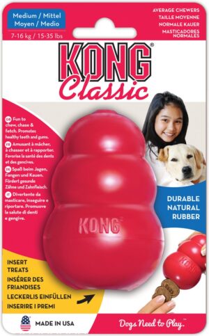 Kong Hond Classic Rubber Rood Medium