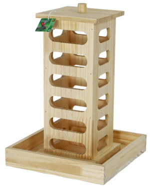 De Boon Hooiruif Toren Hout met Deksel en Voerbak 38cm