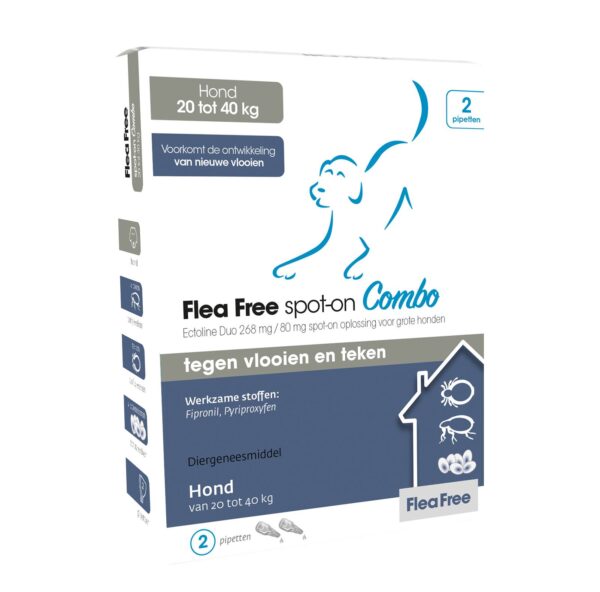 Flea Free spot-on combo hond 20-40 kg 2pip