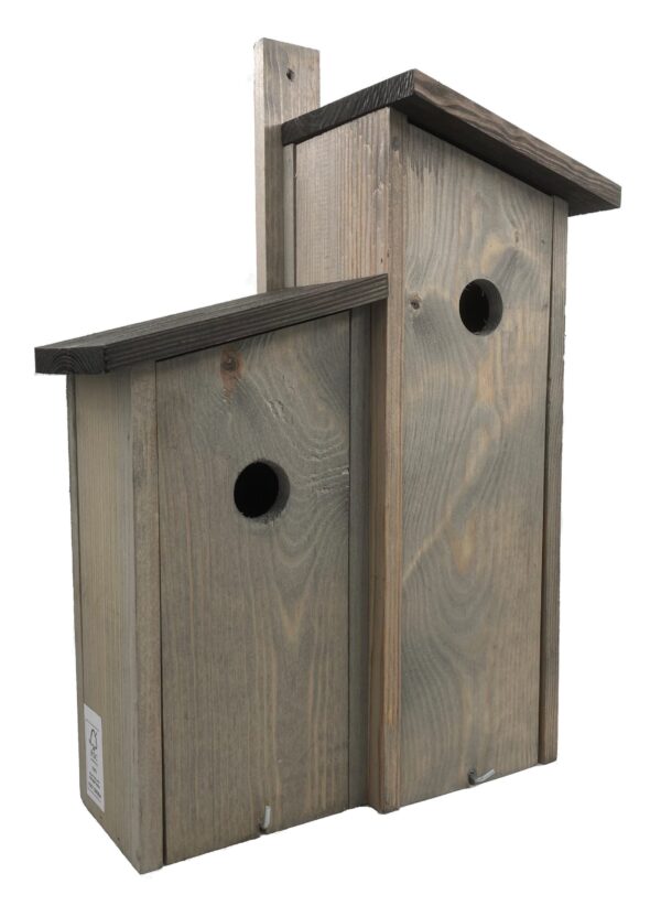 GS Vogelhuisje 28 x 12 x 45 cm Nestkastje 2 broedplaatsen