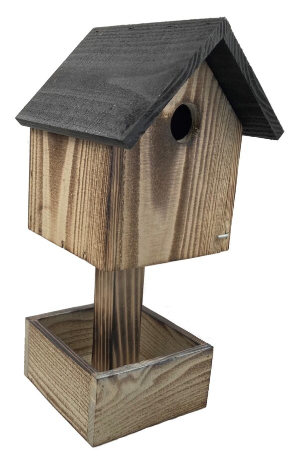 GS Vogelhuisje Vogelvoederhuisje met nestkast 17 x 16 x 37 cm.