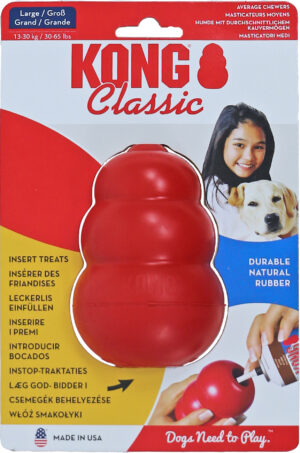 Kong Hond Classic Rubber Rood Large