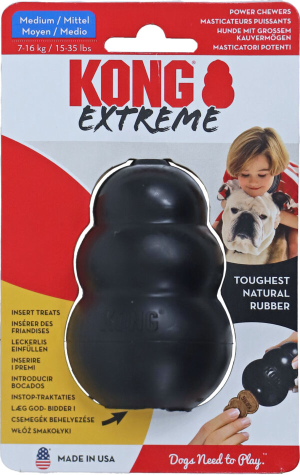 Kong Hond Extreme Rubber Zwart Medium