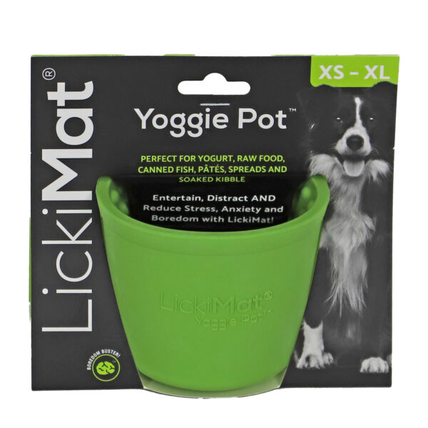 Lickimat Likmat Yoggie pot Hond Groen 8 cm