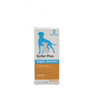 No Worm Exitel Plus ontwormingstabl hond >17,5 kg 2tabl