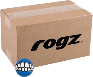 Rogz Toyz Grinz Fetch Ball Blue