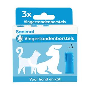 Sanimal Vingertandenborstels 3 stuks