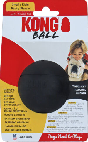 Kong Hond Bal Rubber Zwart Small